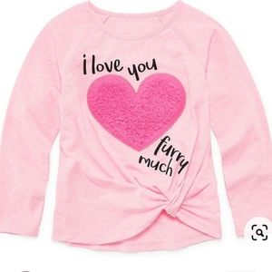 NWT 4T Okie Dokie I Love You Furry Much Pink Shirt